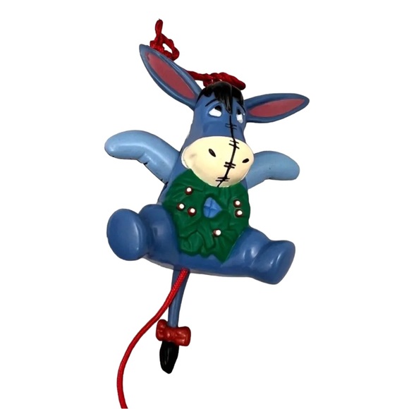 Rare Vtg 1996 Pooh's Winter Wonderland Xmas Ornament The Disney Store - Eeyore - Picture 3 of 5